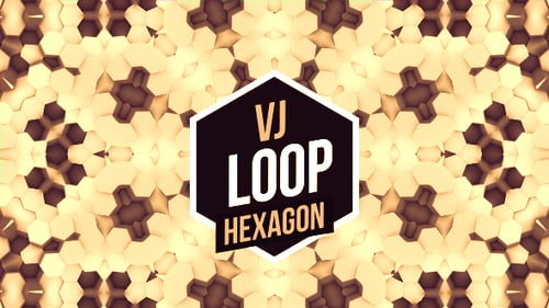 Goldene Sechsecke Kaleidoskop Vj