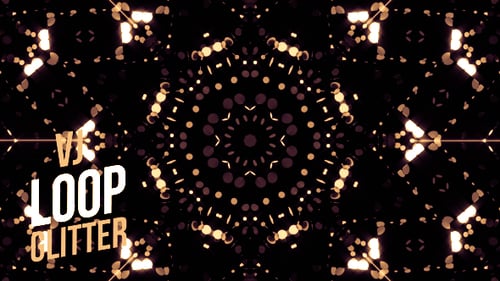 Abstract Glittering Particle Kaleidoscope VJ Loop