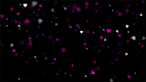 Animated Pink Heart Particle Overlay
