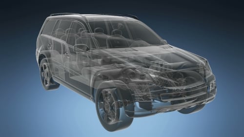 Transparentes Auto rotieren