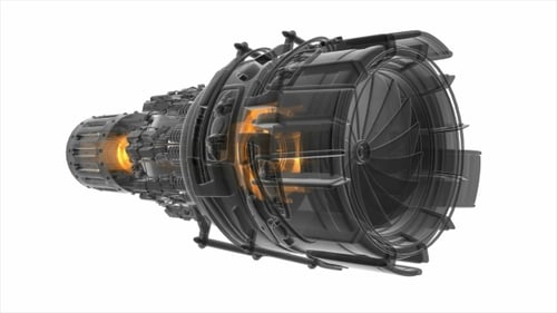 Turbine mit Strahltriebwerk