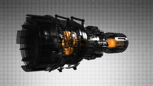 Loop Rotate Jet Engine Turbine