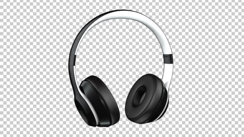 Modern 3D Headphones Assembly Animation