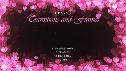 Romantic Pink Heart Transitions and Photo Frames
