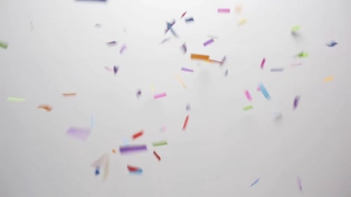 Colorful Confetti Falling in Celebration Background