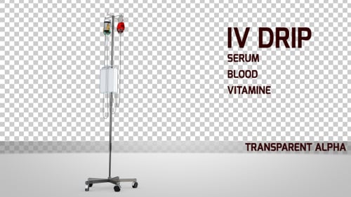 Animated IV Drip Stand for Medical Presentations