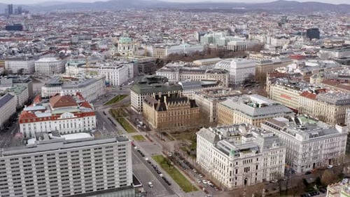 Aerial View Cityscape of Vienna Austria