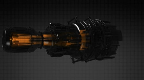Loop Rotate Jet Engine Turbine
