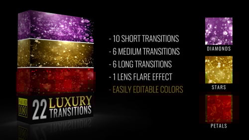 Glamorous Sparkling Particle and Light Transitions