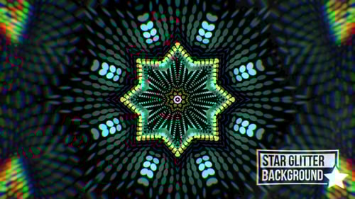 Vibrant Geometric Star Kaleidoscope Loop Background