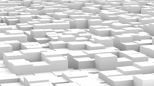 Dynamic White Cubes Abstract Geometric Animated Background