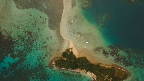 Beautiful Tropical Beach, Aerial View. Tropical Island.