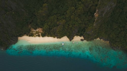 Tropical Beach, Aerial View. Tropical Island.