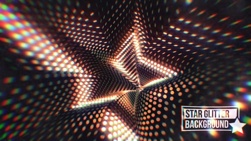 Golden Star Glitzer-VJ-Schleife