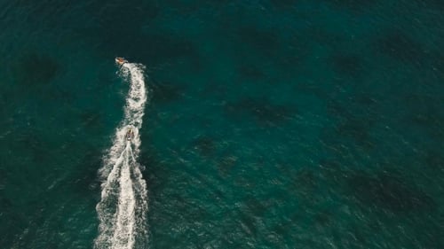 Riders on Jet Ski. Boracay Island Philippines.