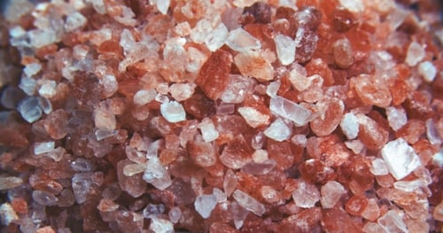 Close Up Footage of Pink Himalayan Salt