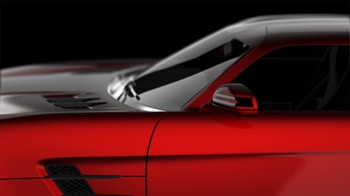 Luxury Red Sports Car 3D Animation