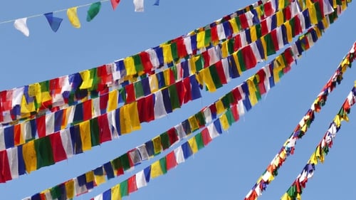 Banderas de oración del Himalaya