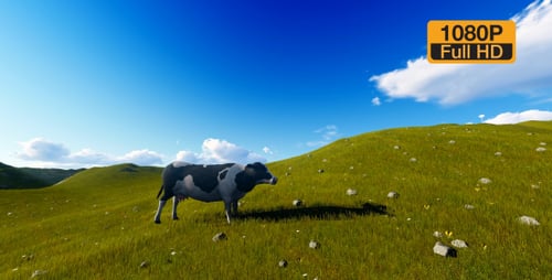 Cows spreading on the heights