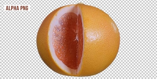 Grapefruit Ripe Fruit Splitting Open Close Up