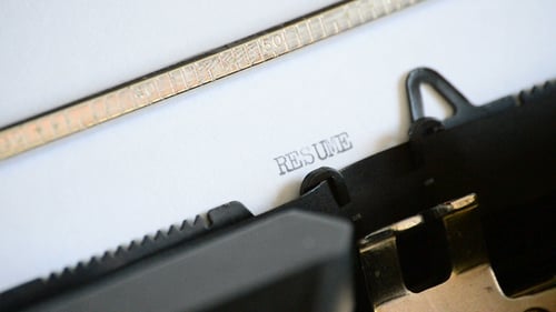 Typing Resume with a Typewriter