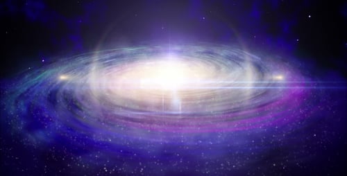 Animated Cosmic Spiral Galaxy Spinning Loop