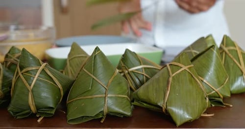 Homemade rice dumpling for Chinese dragon boat festival