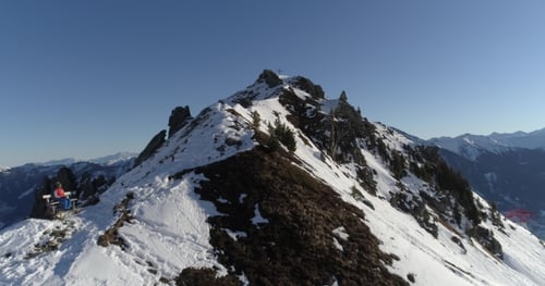 Flying Along the Ridge and the Girl on Slope