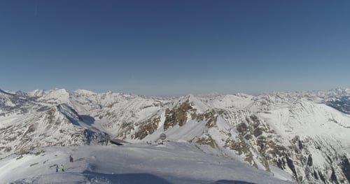 Flying Over the Cableway Station in Sportgastein