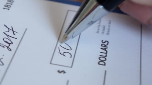 Writing a Check for a Cash Amount