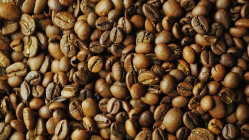 Close Up of Roasted Coffee Beans