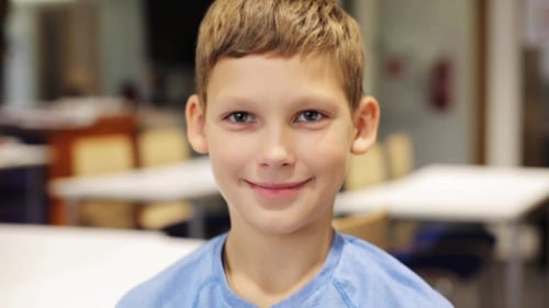 Happy Smiling Preteen Boy at School 36
