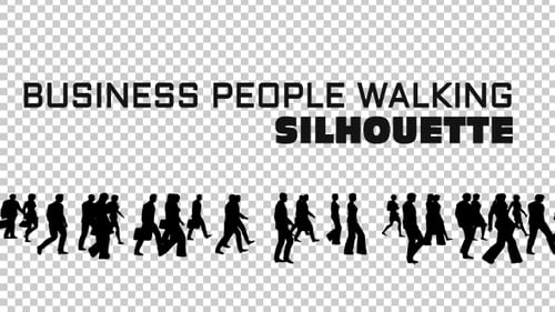 Business People Silhouettes Walking