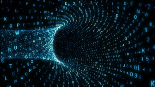 Blue ABC Abstract Torus Background