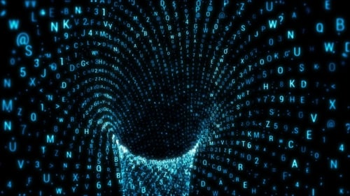 Blue ABC Abstract Torus Background