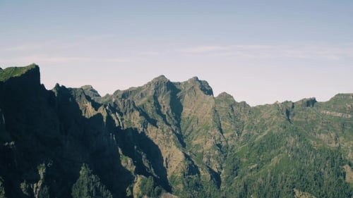 Aerial View of Rock and Mountains Landscape