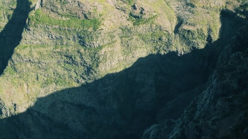 Aerial View of Rock and Mountains Landscape