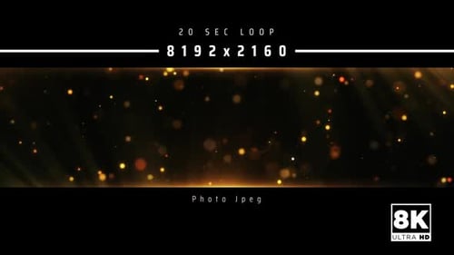 Golden Particles Light Rays Celebration Background Loop