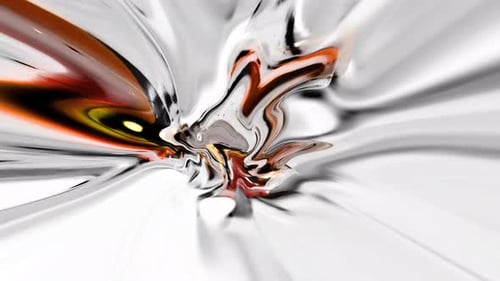 Abstract Fluid Metallic Swirl Background Animation