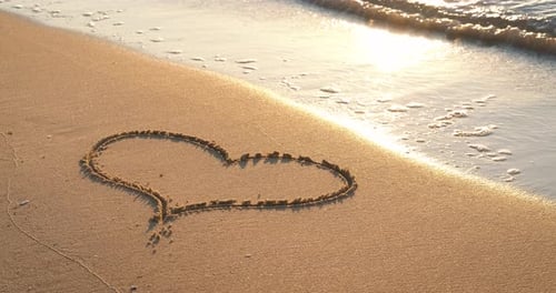 Gezeichnetes Herz für Meer