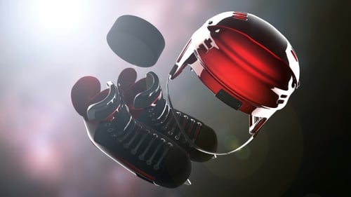 Hockey Puck and Hockey Equipment