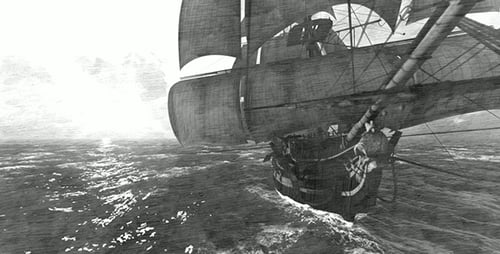 Animated Engravings Sea Sailboat
