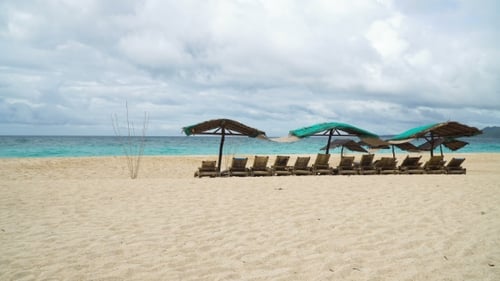 Beautiful Beach on Tropical Island.