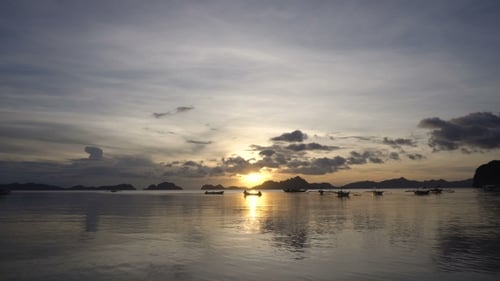 Beautiful Sunset Over Sea