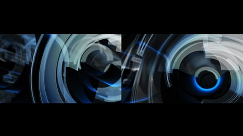 Futuristic Abstract Geometric Tunnel Background with Blue Glow