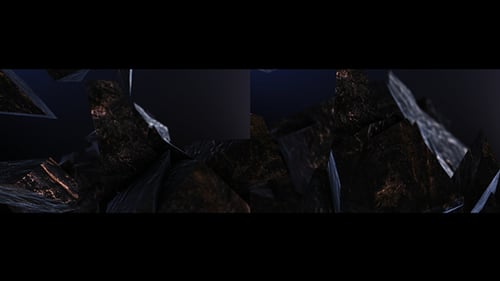 Abstract Geometric Rock Shards Rotating Dynamic Background Loop