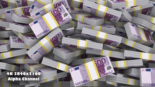 Falling Euro Banknotes Animation