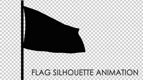 Minimalist Waving Flag Silhouette Animation