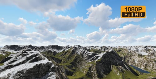 Time-lapse Clouds and mountain