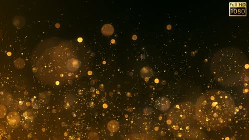 Golden Particles Bokeh Glow Abstract Background Loop